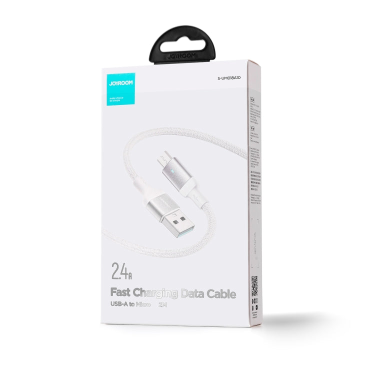 JOYROOM S-UM018A10 Extraordinary Series 2.4A USB-A to Micro USB Fast Charging Data Cable, Cable Length:2m(White)