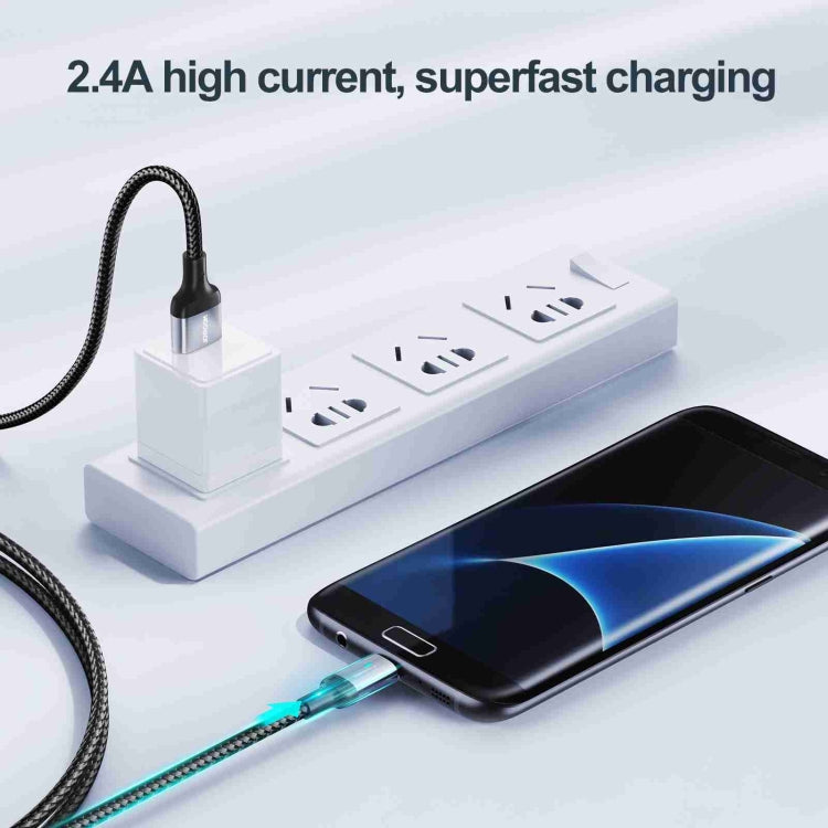 JOYROOM S-UM018A10 Extraordinary Series 2.4A USB-A to Micro USB Fast Charging Data Cable, Cable Length:2m(White)