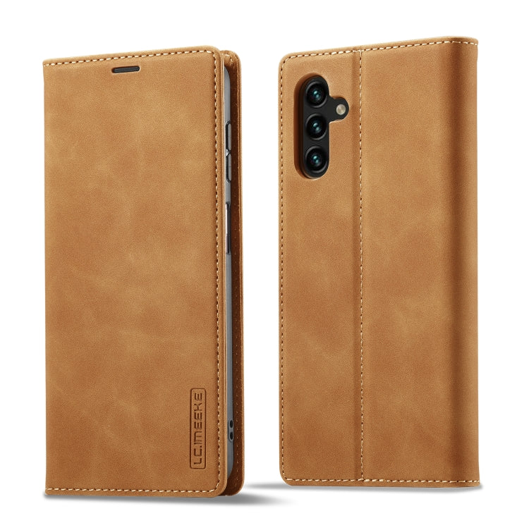 LC.IMEEKE Strong Magnetism Ultra-thin Matte Leather Phone Case, For Samsung Galaxy A34 5G