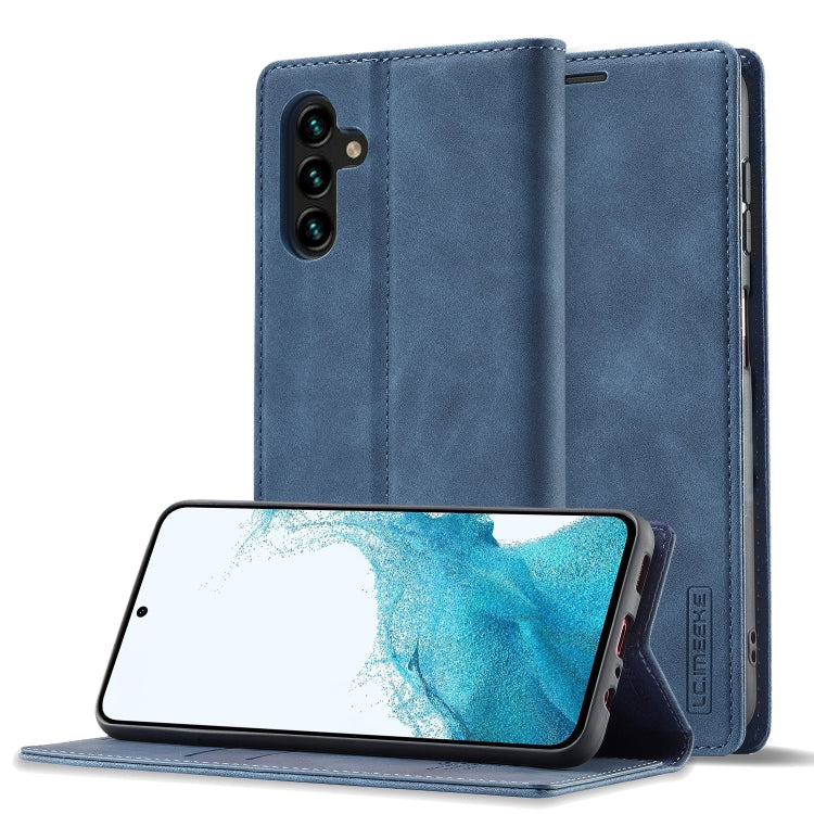 LC.IMEEKE Strong Magnetism Ultra-thin Matte Leather Phone Case, For Samsung Galaxy A34 5G