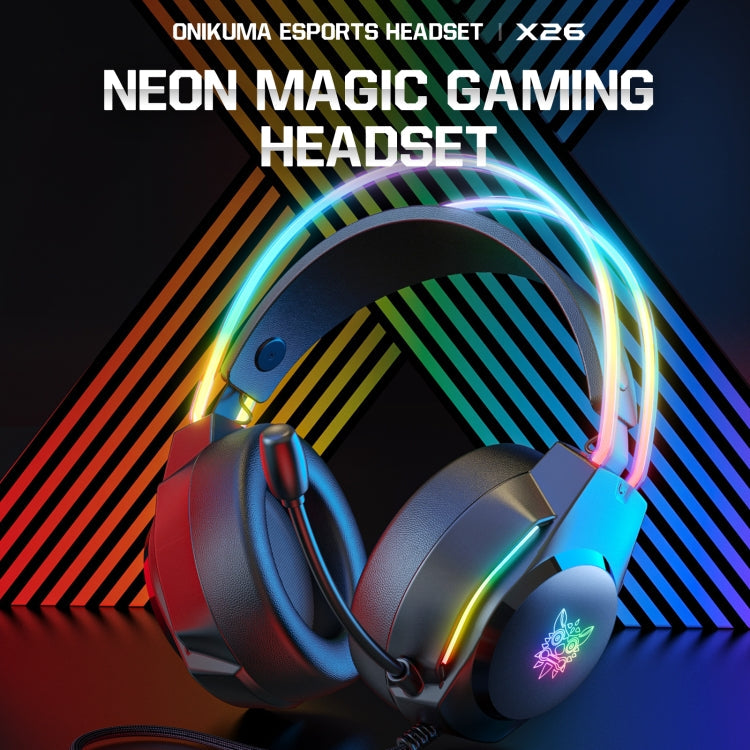 X26 USB+3.5mm RGB Wired Gaming Headset, X26