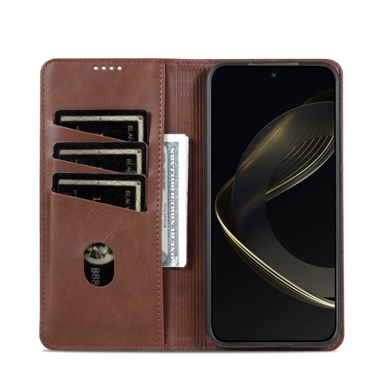 AZNS Magnetic Calf Texture Flip Leather Phone Case, For Honor Magic7, For Honor X60 Pro, For Honor X60, For Honor X60i