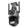 QX81 Humanoid Recognition AI Alarm WIFI Spherical Dual 2MP IP Camera, Plug:EU Plug