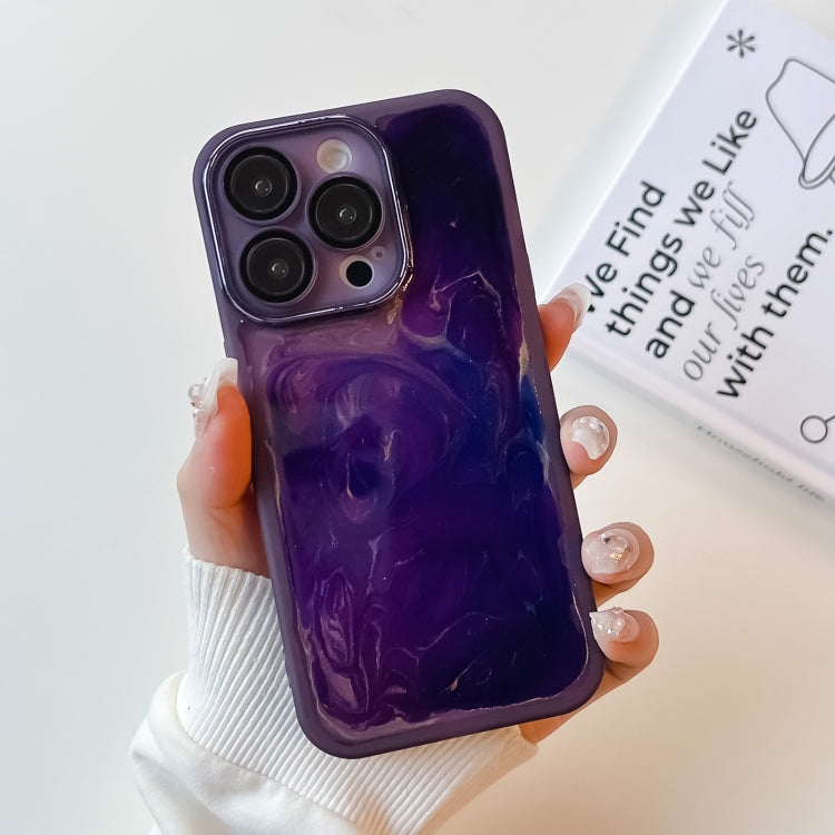 Oil Painting Electroplating TPU Phone Case, For iPhone 14, For iPhone 14 Pro, For iPhone 14 Plus, For iPhone 14 Pro Max, For iPhone 13