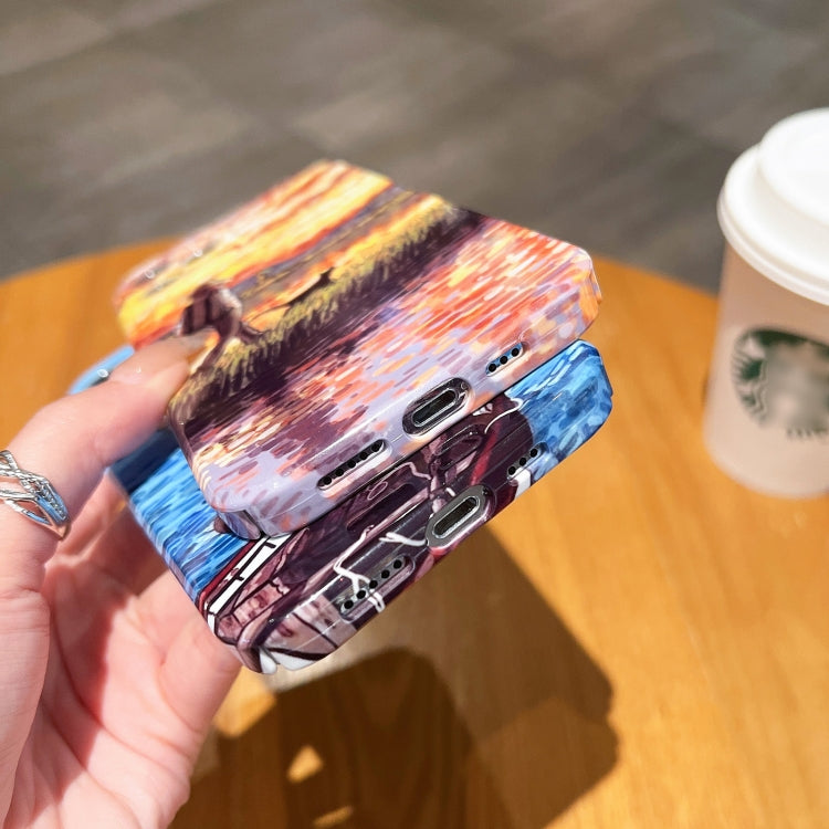 Oil Painting Pattern Glossy PC Phone Case, For iPhone 11, For iPhone 11 Pro, For iPhone X / XS, For iPhone XR