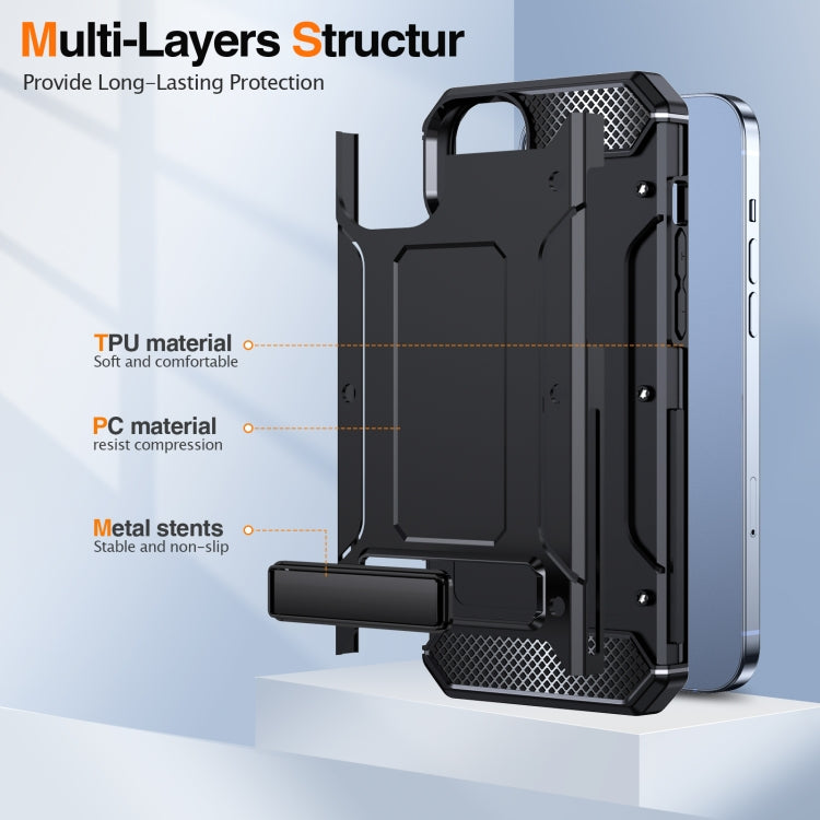 For iPhone 11 Matte Holder Phone Case(Black)