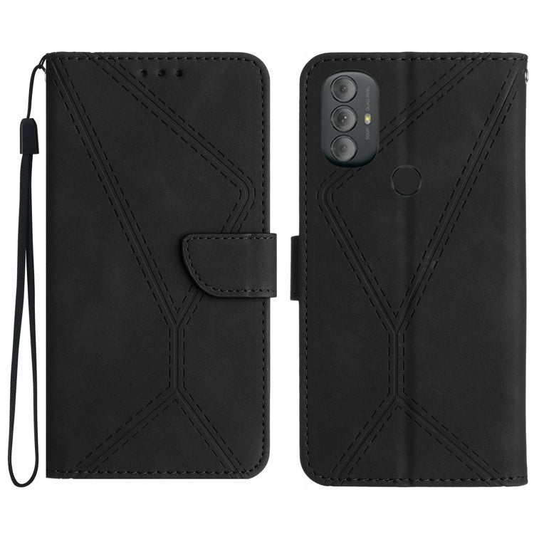 Stitching Embossed Leather Phone Case, For Motorola Moto G Stylus 4G 2022, For Motorola Moto G Power 2022