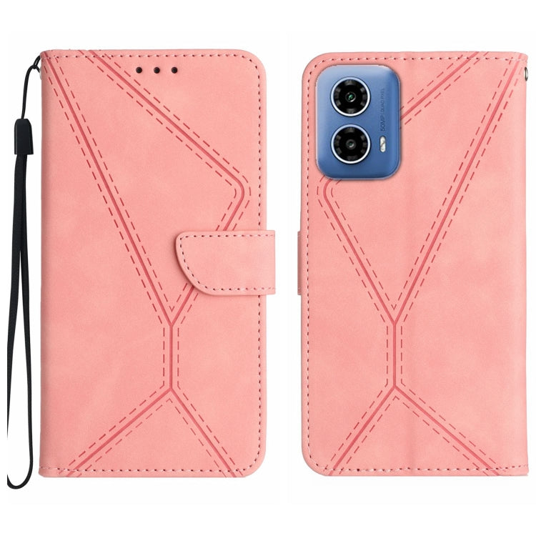 Stitching Embossed Leather Phone Case, For Motorola Moto G35 5G, For Motorola Moto G55 5G, For Motorola Moto G45 5G, For Motorola Edge 50 5G