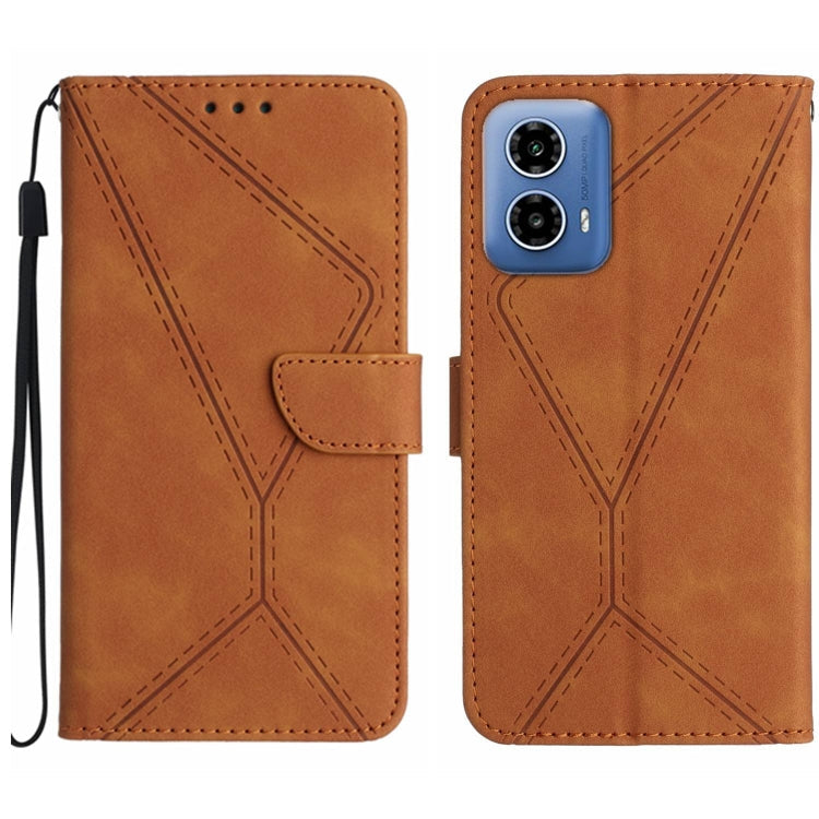 Stitching Embossed Leather Phone Case, For Motorola Moto G35 5G, For Motorola Moto G55 5G, For Motorola Moto G45 5G, For Motorola Edge 50 5G