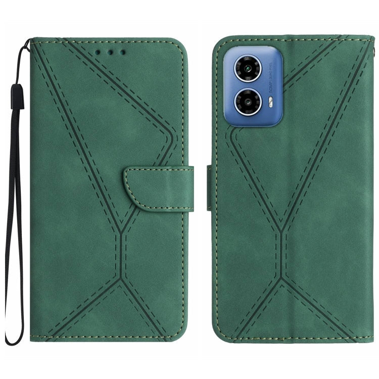 Stitching Embossed Leather Phone Case, For Motorola Moto G35 5G, For Motorola Moto G55 5G, For Motorola Moto G45 5G, For Motorola Edge 50 5G