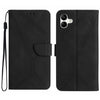 For Samsung Galaxy A04e / M04 4G Stitching Embossed Leather Phone Case(Black)