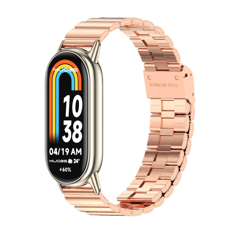Mijobs Bamboo Buckle Stainless Steel Watch Band, For Xiaomi Smart Band 10 / 9 / 8