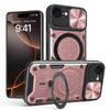 CD Texture Sliding Camshield Magnetic Holder Phone Case, For iPhone 17e / 16e, For iPhone 17 Pro Max, For iPhone 17 Pro, For iPhone 17