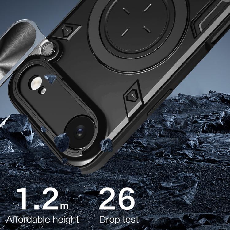 CD Texture Sliding Camshield Magnetic Holder Phone Case, For iPhone Air, For iPhone 16 Pro Max, For iPhone 16 Pro, For iPhone 16 Plus