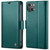 For iPhone 13 CaseMe 023 Butterfly Buckle Litchi Texture RFID Anti-theft Leather Phone Case(Pearly Blue)