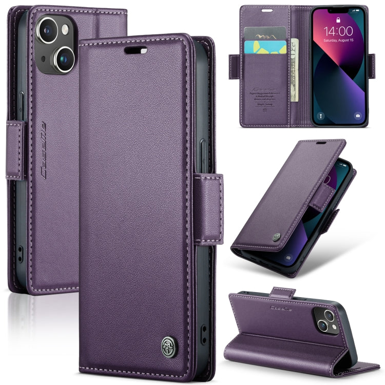 CaseMe 023 Butterfly Buckle Litchi Texture RFID Anti-theft Leather Phone Case, For iPhone 13, For iPhone 13 mini, For iPhone 13 Pro, For iPhone 13 Pro Max
