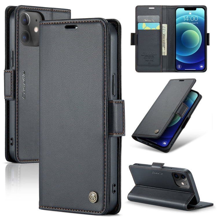 CaseMe 023 Butterfly Buckle Litchi Texture RFID Anti-theft Leather Phone Case, For iPhone 12 / 12 Pro, For iPhone 12 Pro Max, For iPhone 12 mini, For iPhone 11
