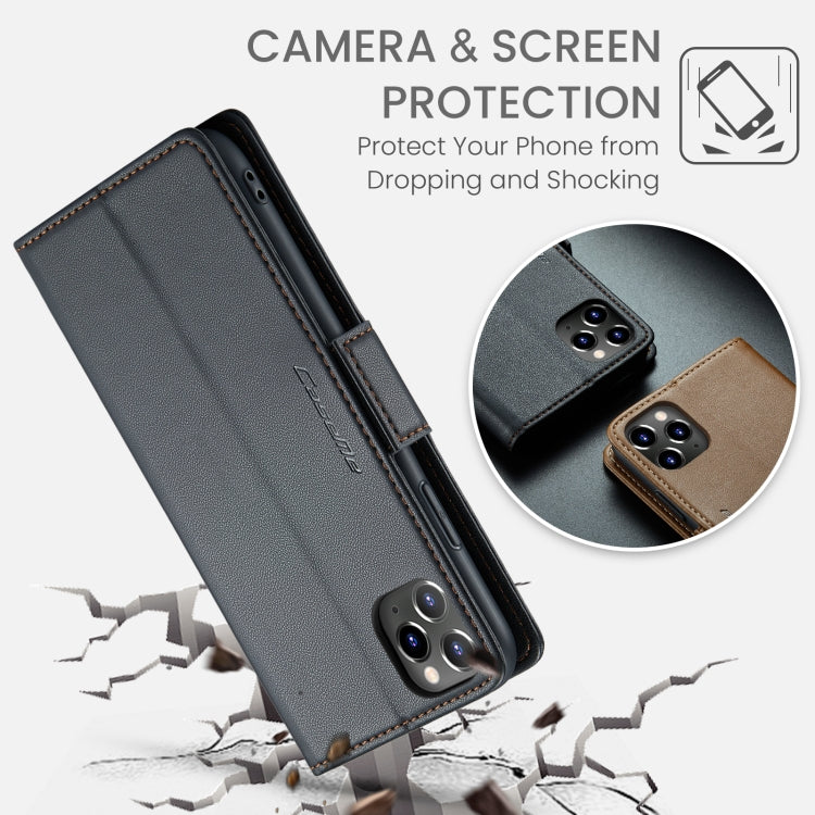 CaseMe 023 Butterfly Buckle Litchi Texture RFID Anti-theft Leather Phone Case, For iPhone 11 Pro, For iPhone 11 Pro Max, For iPhone XS Max, For iPhone XS