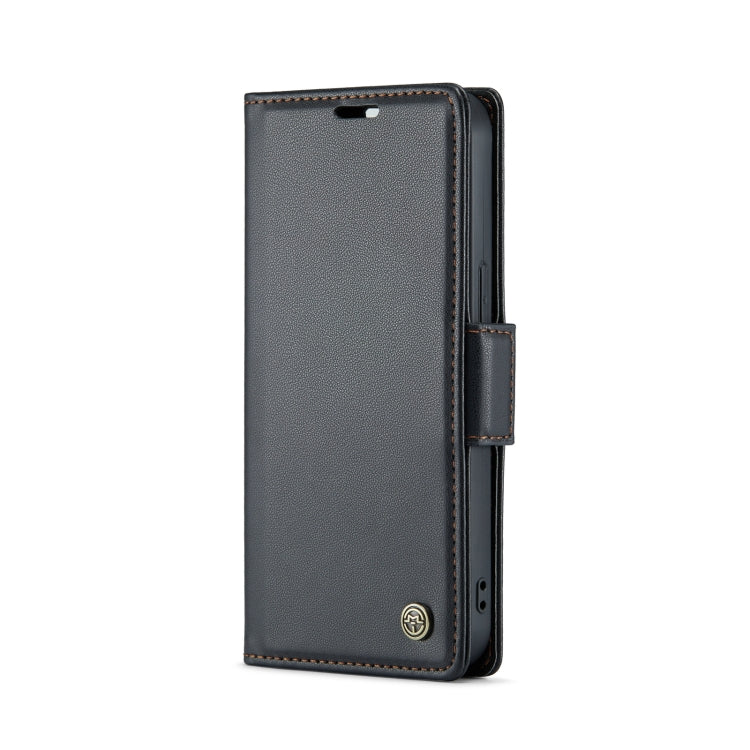 CaseMe 023 Butterfly Buckle Litchi Texture RFID Anti-theft Leather Phone Case, For iPhone 15 Plus, For iPhone 14 Pro, For iPhone 14 Pro Max, For iPhone 15