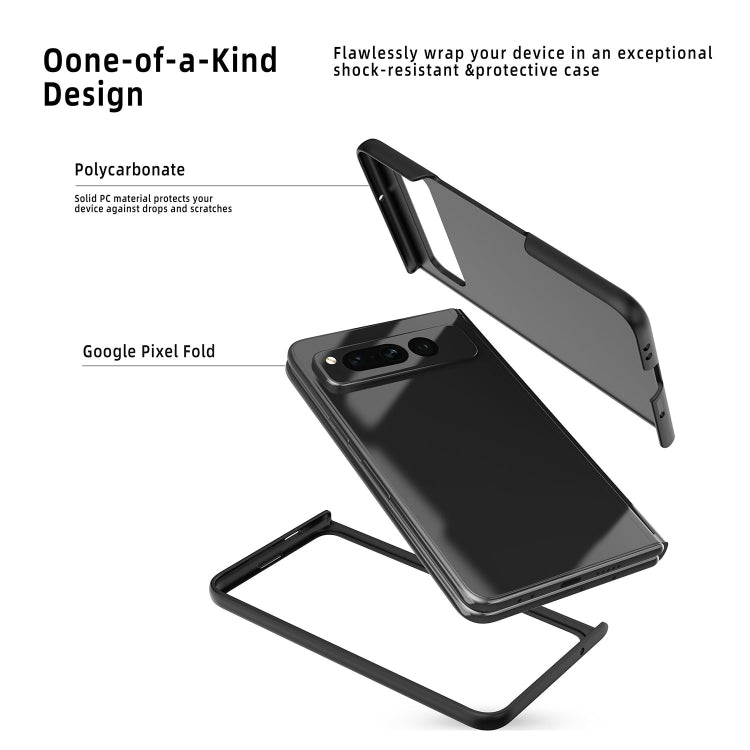 For Google Pixel Fold Oil-sprayed Integrated Phone Case(Gold)