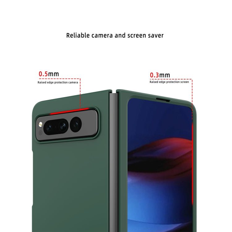 For Google Pixel Fold Oil-sprayed Integrated Phone Case(Gold)