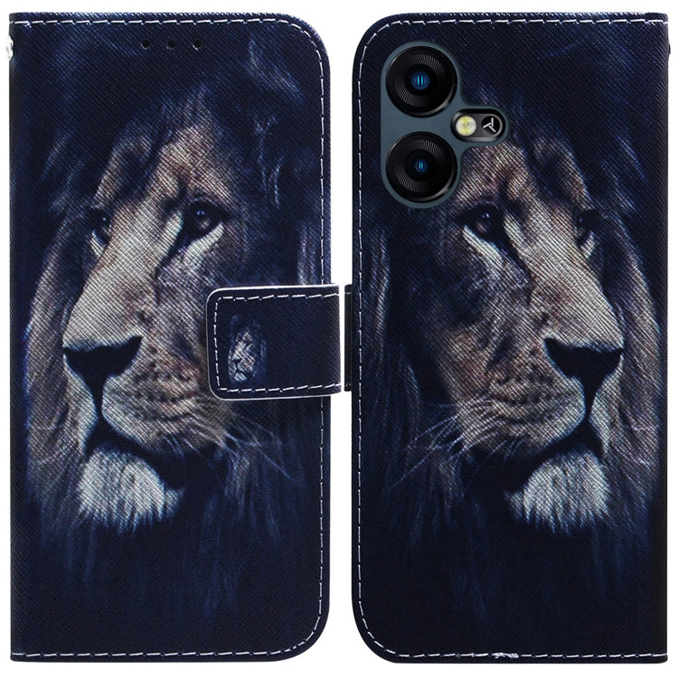 Coloured Drawing Flip Leather Phone Case, For Tecno Pova 5 Pro, For Tecno Pova Neo 3