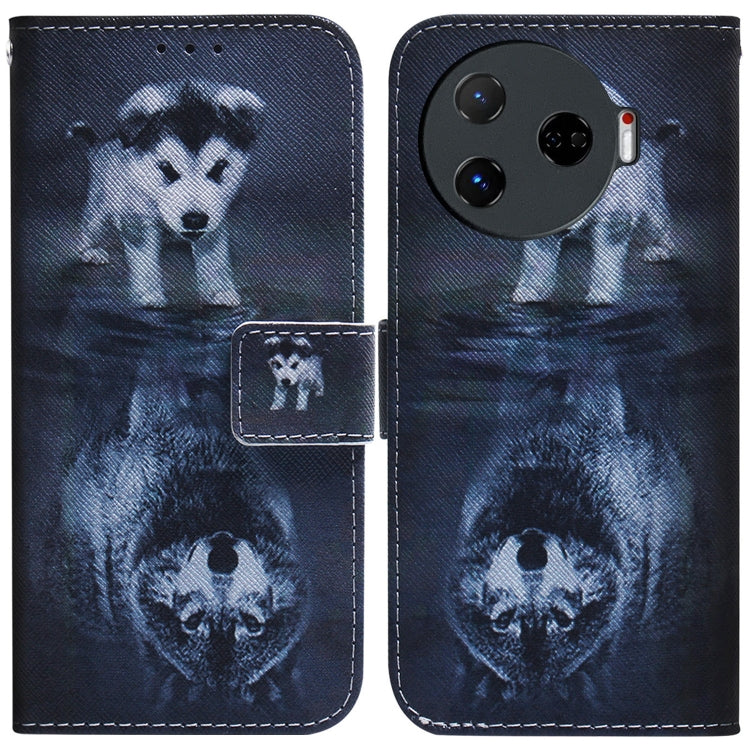 Coloured Drawing Flip Leather Phone Case, For Tecno Camon 30 Pro CL8, For Tecno Camon 30 4G / 30 5G CL6 CL7