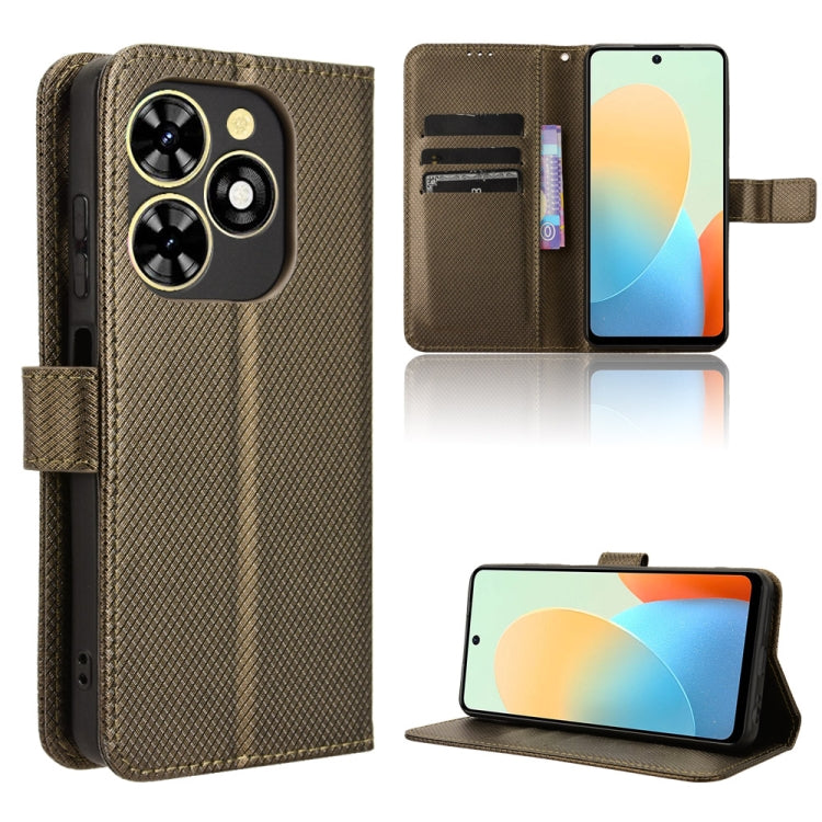 Diamond Texture Leather Phone Case, For Tecno Spark 20 Pro 4G, For Tecno Spark Go 2024, For Tecno Spark 20 4G, For Tecno Pova 5 Pro