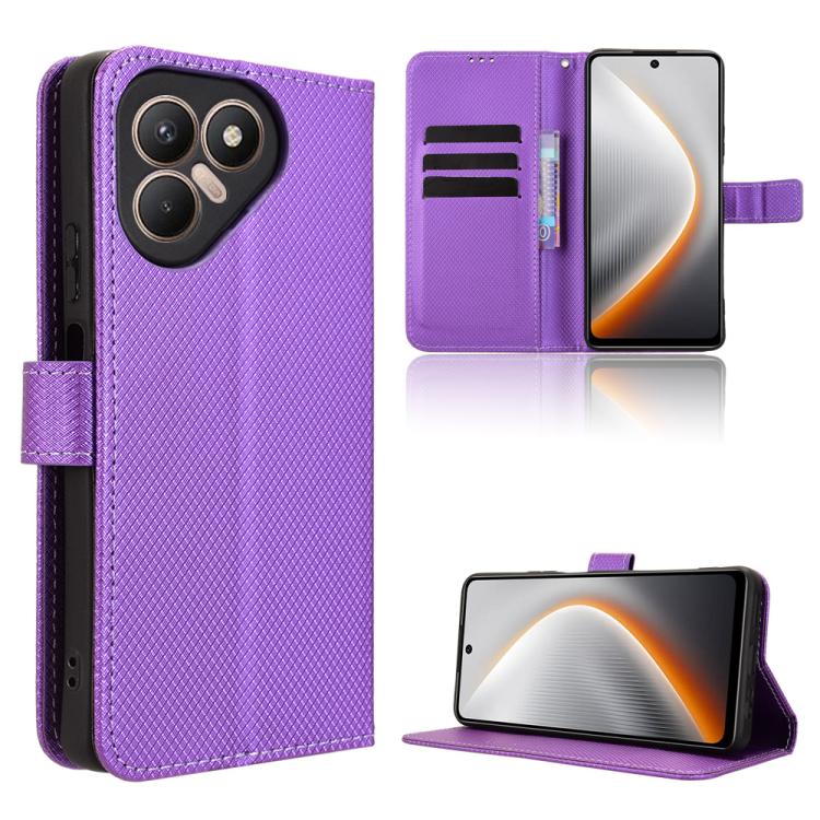 Diamond Texture Leather Phone Case, For Tecno Pova 7 4G, For Tecno Spark Go 2 4G, For Tecno Pova Curve 5G, For Tecno Camon 40 Pro 4G / 5G