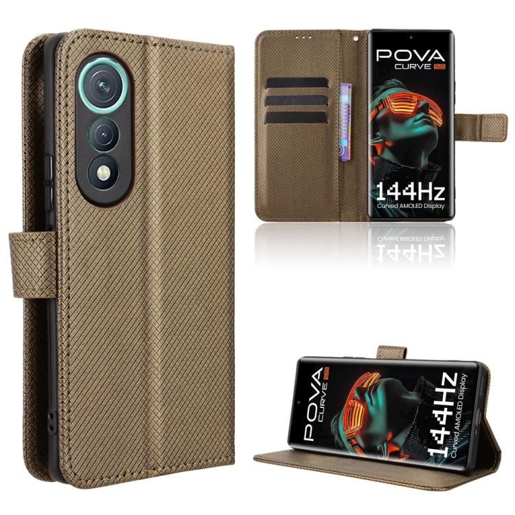 Diamond Texture Leather Phone Case, For Tecno Pova 7 4G, For Tecno Spark Go 2 4G, For Tecno Pova Curve 5G, For Tecno Camon 40 Pro 4G / 5G