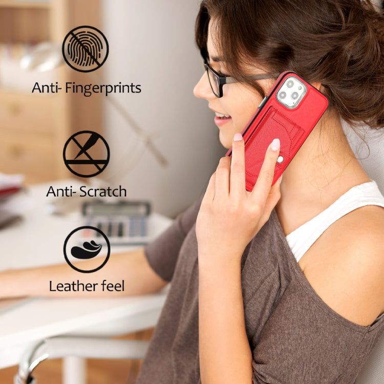 Shockproof Leather Phone Case with Card Holder, For iPhone 12 Pro Max, For iPhone 11, For iPhone 11 Pro, For iPhone 11 Pro Max
