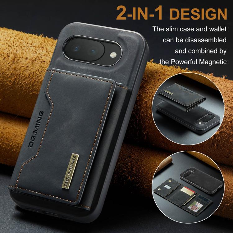 DG.MING M2 Series 3-Fold Multi Card Bag + Magnetic Phone Case, For Google Pixel 10a, For Google Pixel 9a, For Google Pixel 9 Pro XL, For Google Pixel 9 / 9 Pro