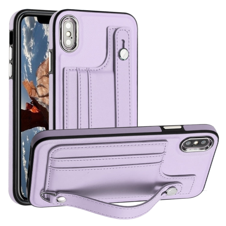 Shockproof Leather Phone Case with Wrist Strap, For iPhone XS Max, For iPhone XR, For iPhone X / XS, For iPhone SE 2022/SE 2020/6/7/8