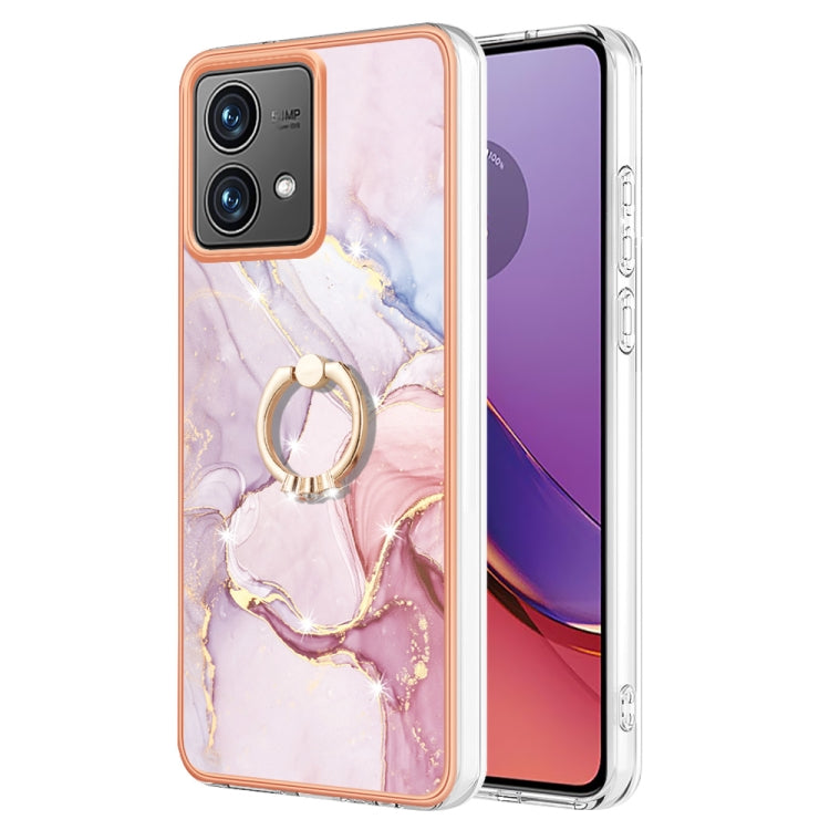 Electroplating Marble IMD TPU Phone Case with Ring Holder, For Motorola Moto G04 4G / G24 4G, For Motorola Moto G34, For Motorola Moto G84, For Motorola Moto G54