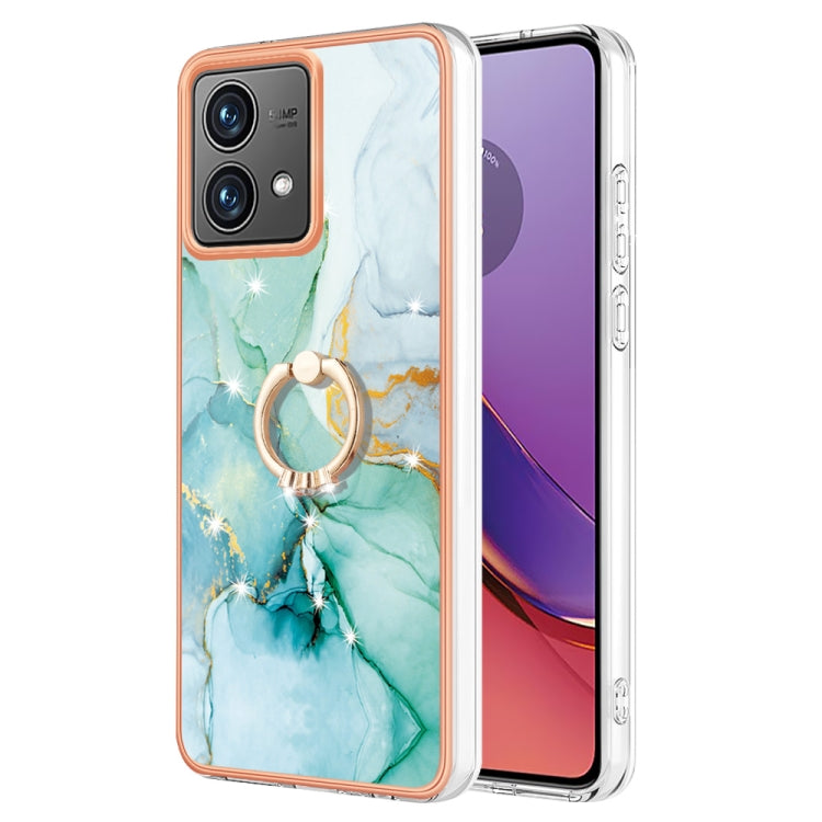 Electroplating Marble IMD TPU Phone Case with Ring Holder, For Motorola Moto G04 4G / G24 4G, For Motorola Moto G34, For Motorola Moto G84, For Motorola Moto G54