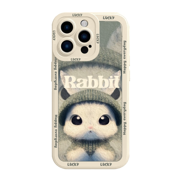 Liquid Silicone Oil Painting Rabbit Phone Case, For iPhone X / XS, For iPhone XR, For iPhone XS Max