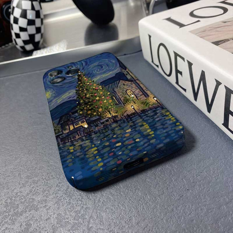 Precise Hole Oil Painting Pattern PC Phone Case, For iPhone 12 mini, For iPhone 11 Pro Max
