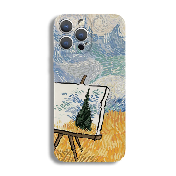 Precise Hole Oil Painting Pattern PC Phone Case, For iPhone 12 Pro Max, For iPhone 12 Pro