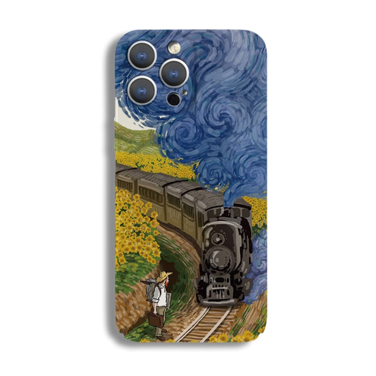 Precise Hole Oil Painting Pattern PC Phone Case, For iPhone 12 mini, For iPhone 11 Pro Max