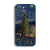 Precise Hole Oil Painting Pattern PC Phone Case, For iPhone 15 Plus, For iPhone 15