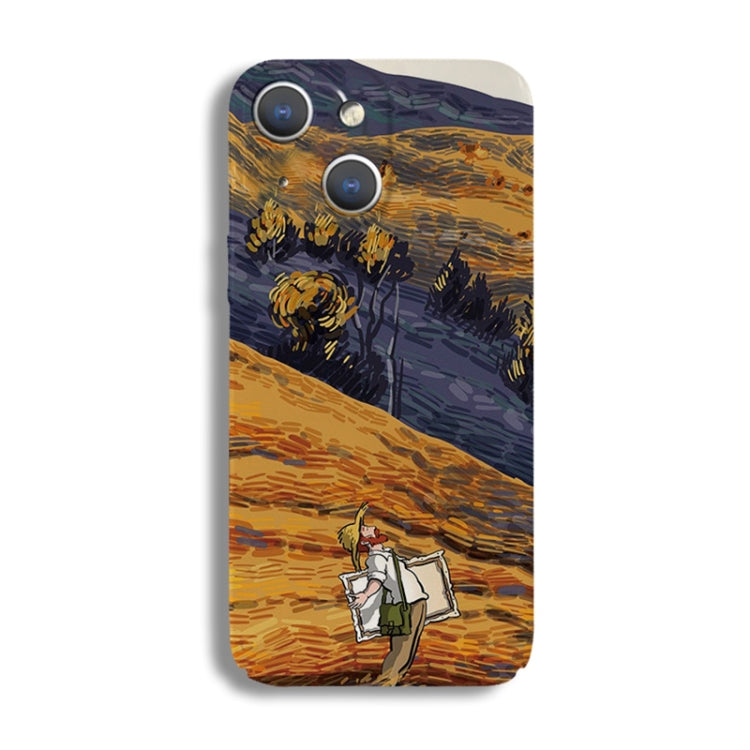 Precise Hole Oil Painting Pattern PC Phone Case, For iPhone 15 Plus, For iPhone 15