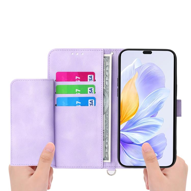 Skin Feel Flowers Embossed Wallet Leather Phone Case, For Honor 400 Global 156.5mm, For Honor X8c 4G, For Honor X9c Global / Magic7 Lite, For Honor 300 Pro / 300 Ultra