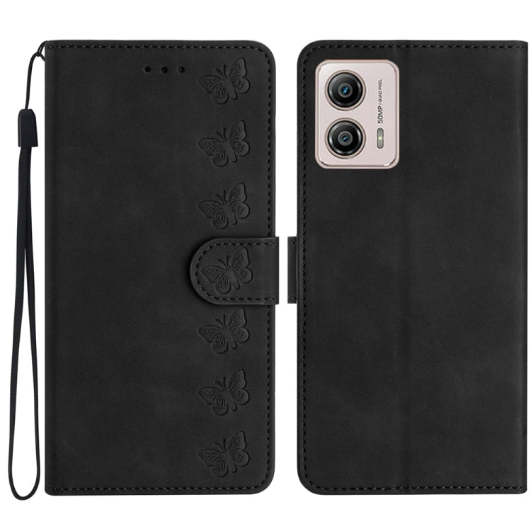 Seven Butterflies Embossed Leather Phone Case, For Motorola Moto G14 4G, For Motorola Edge 40, For Motorola Moto G13, For Motorola Moto E13