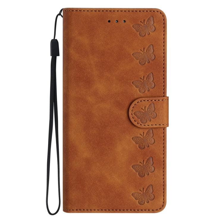 Seven Butterflies Embossed Leather Phone Case, For Motorola Moto G31, For Motorola Moto G60, For Motorola Moto G10, For Motorola Moto G50