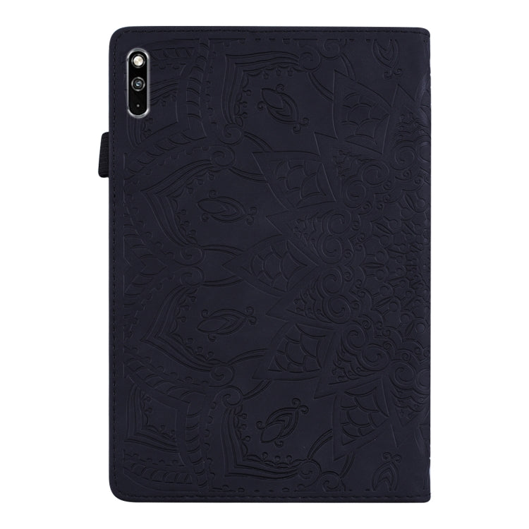 Calf Pattern Double Folding Design Embossed Leather Case with Holder & Card Slots & Pen Slot & Elastic Band, For Huawei MatePad 10.4, For Huawei MediaPad M6 10.8, For Lenovo Tab M8 TB-8505F 8505X 8.0