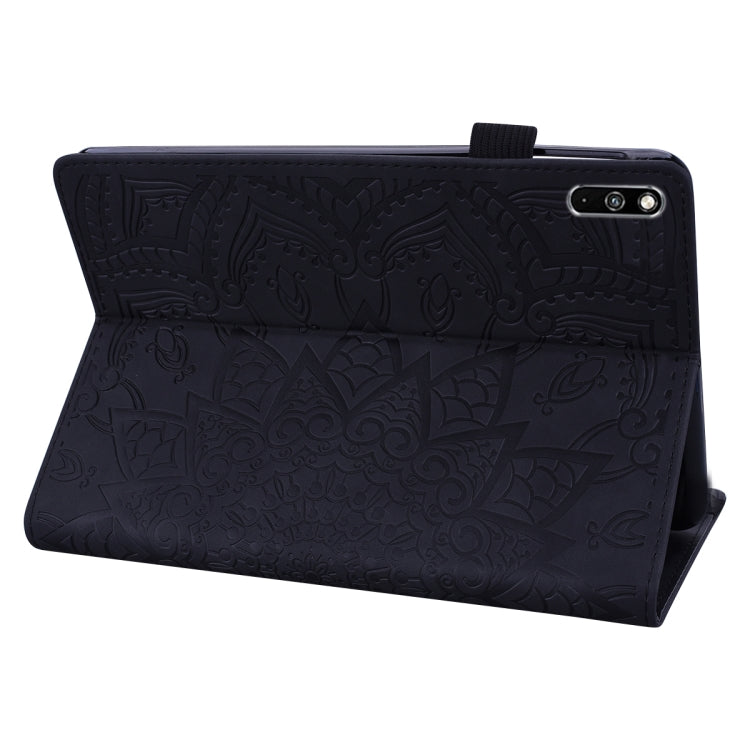 Calf Pattern Double Folding Design Embossed Leather Case with Holder & Card Slots & Pen Slot & Elastic Band, For Huawei MatePad 10.4, For Huawei MediaPad M6 10.8, For Lenovo Tab M8 TB-8505F 8505X 8.0