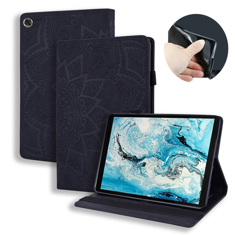 Calf Pattern Double Folding Design Embossed Leather Case with Holder & Card Slots & Pen Slot & Elastic Band, For Huawei MatePad 10.4, For Huawei MediaPad M6 10.8, For Lenovo Tab M8 TB-8505F 8505X 8.0