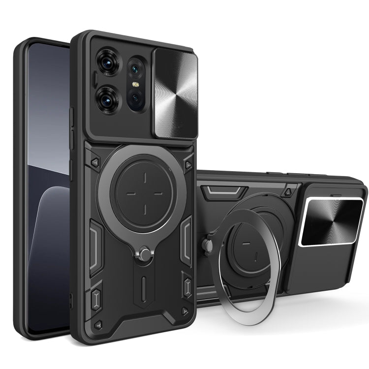 CD Texture Sliding Camshield Magnetic Holder Phone Case, For Motorola Moto G85, For Motorola Edge 50 Pro Global, For Motorola Moto G24 Power, For Motorola Moto E13