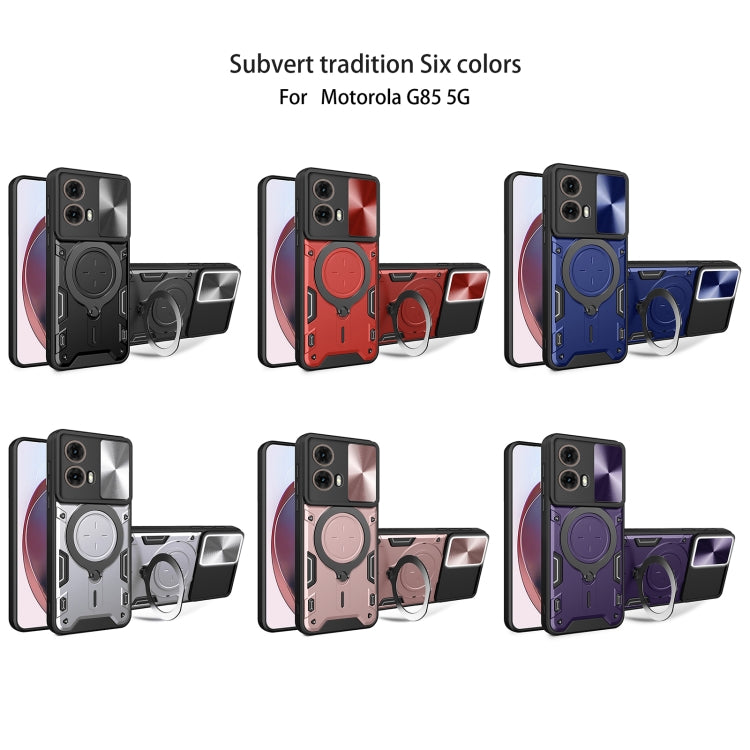 CD Texture Sliding Camshield Magnetic Holder Phone Case, For Motorola Moto G85, For Motorola Edge 50 Pro Global, For Motorola Moto G24 Power, For Motorola Moto E13