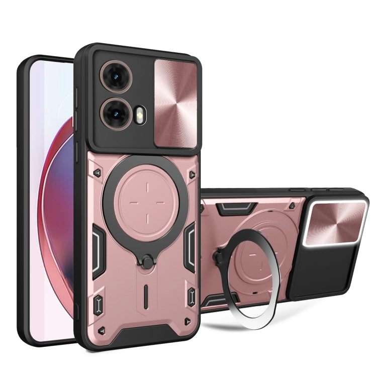 CD Texture Sliding Camshield Magnetic Holder Phone Case, For Motorola Moto G85, For Motorola Edge 50 Pro Global, For Motorola Moto G24 Power, For Motorola Moto E13
